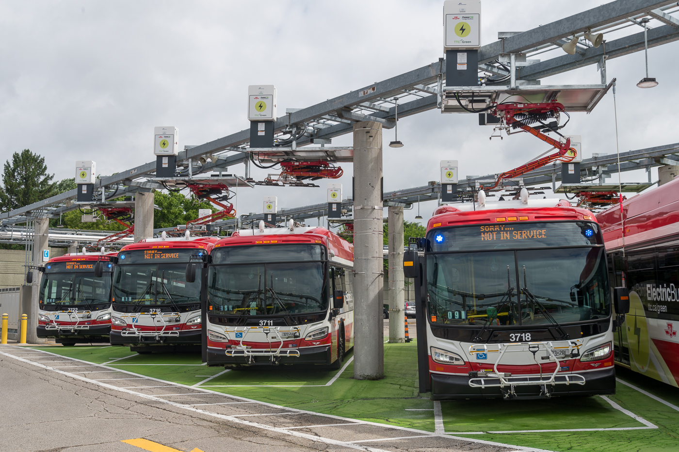 eBus charging station at Birchmount Garage