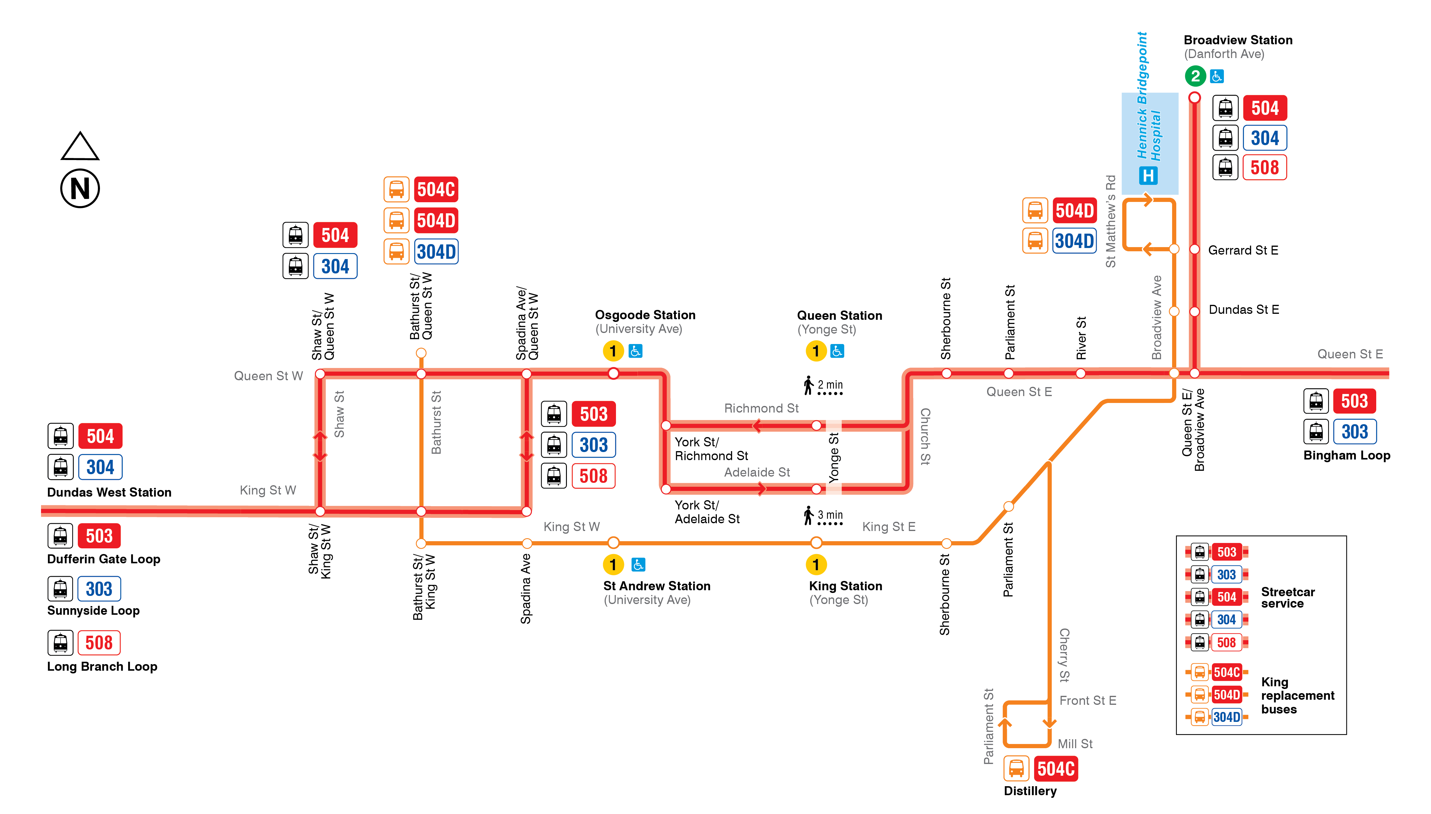 Map of route diversion