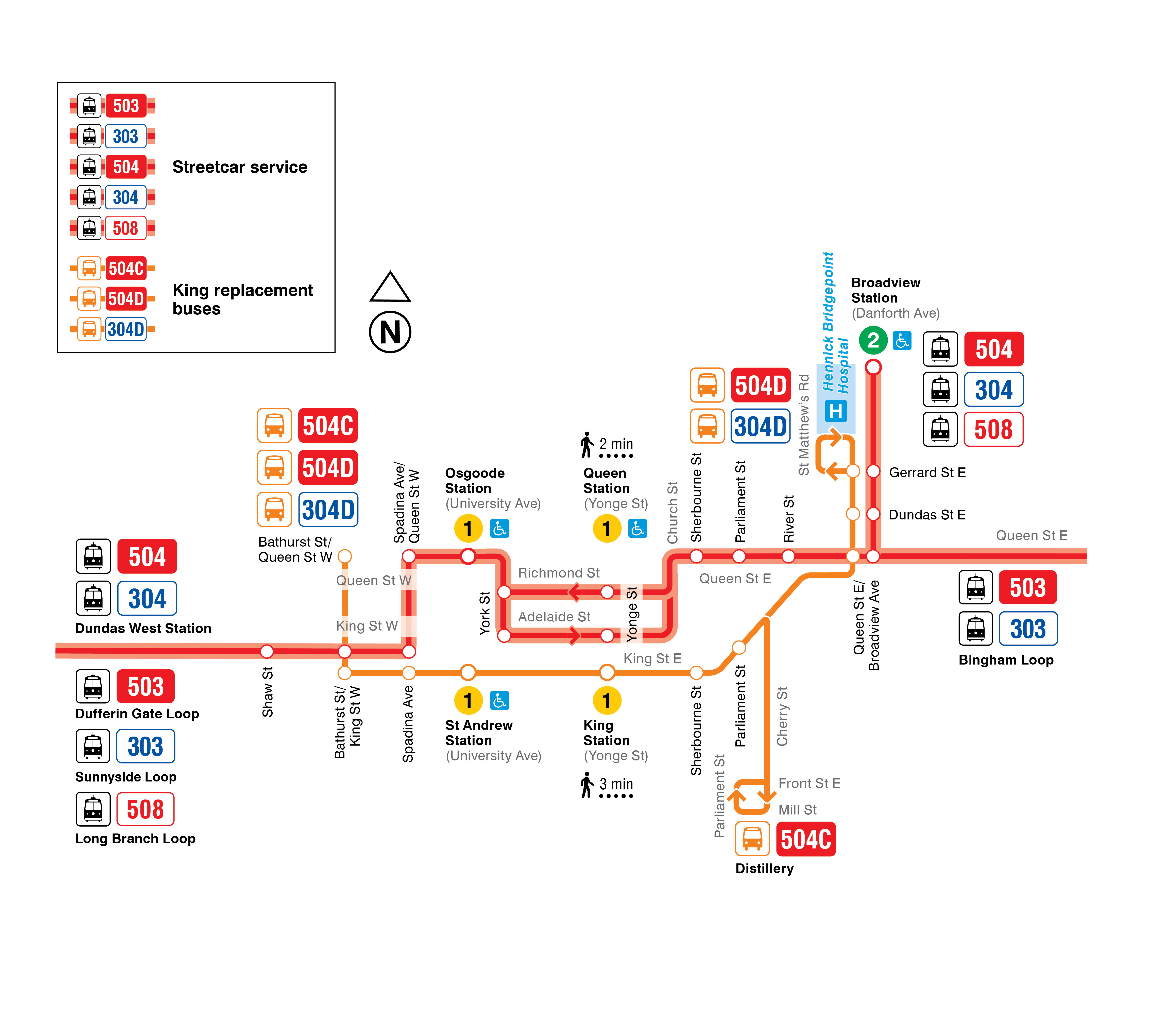 Map of route diversion