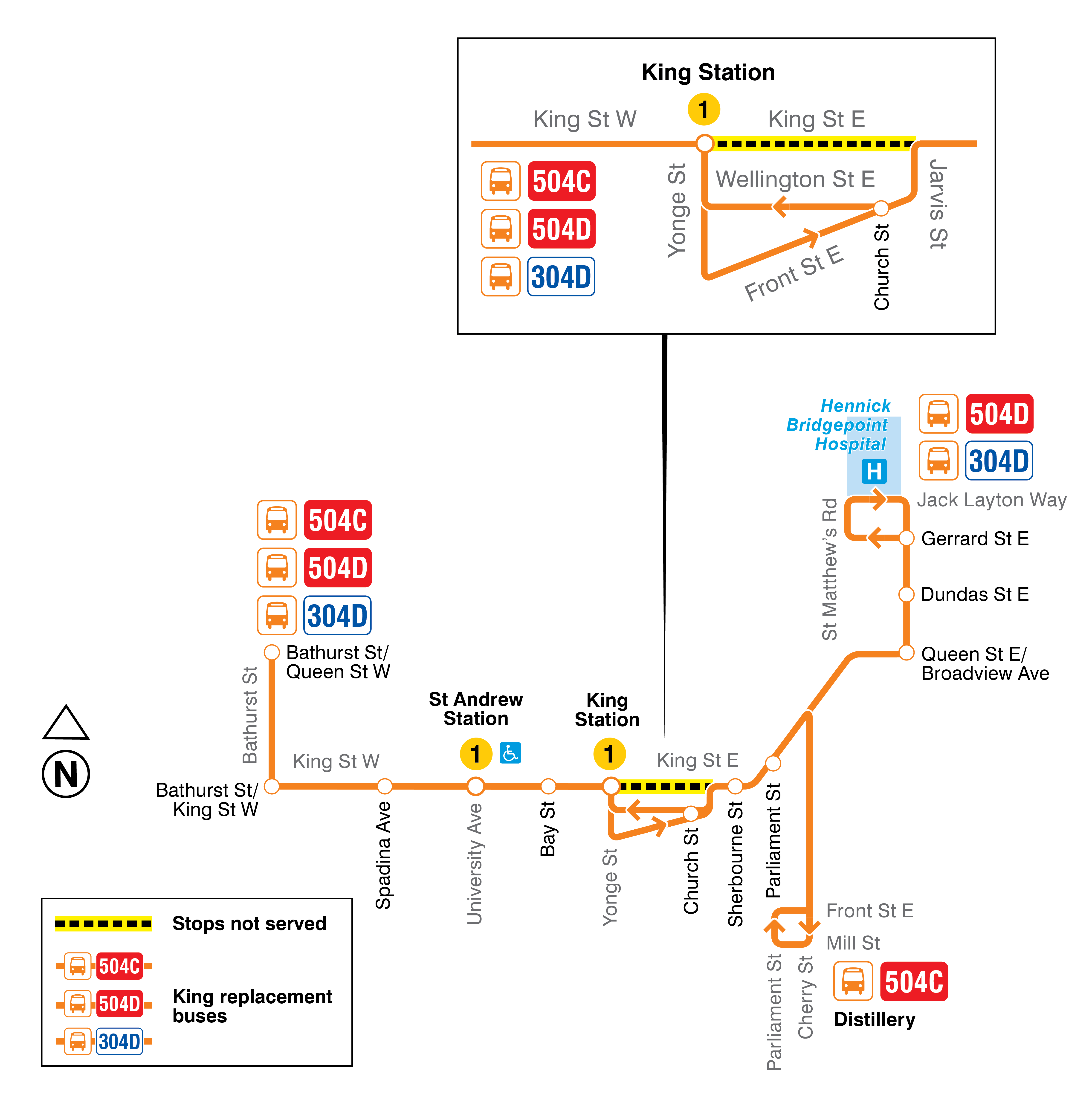 Map of route diversion