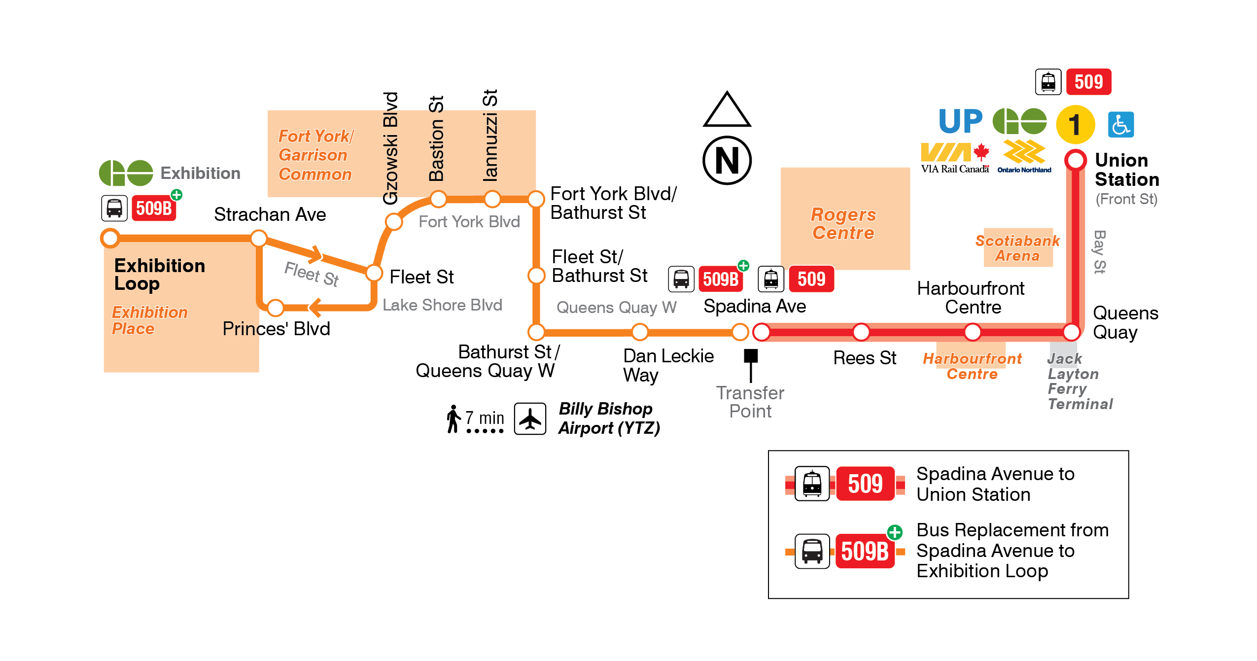 Map of route diversion