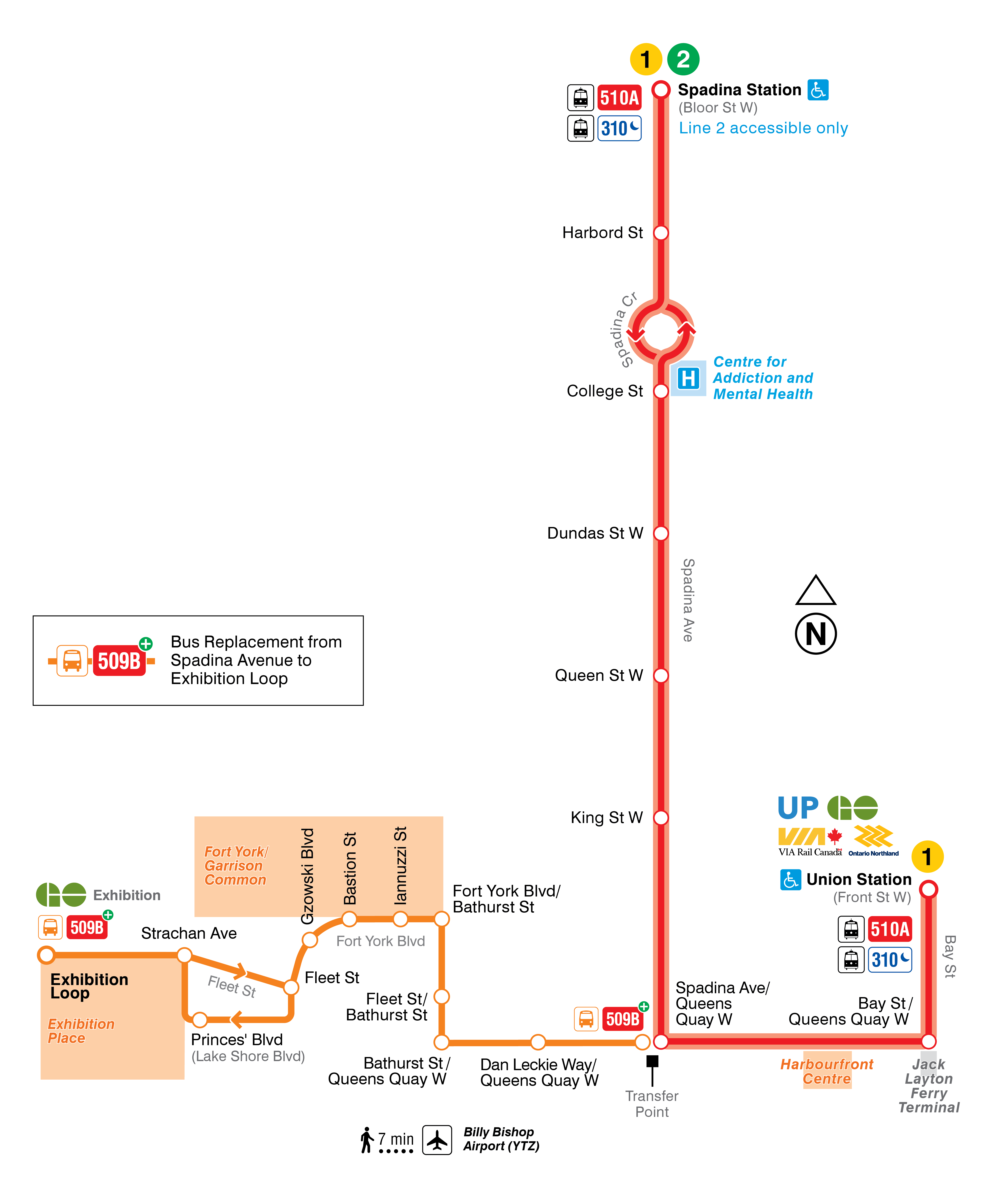 Map of route diversion
