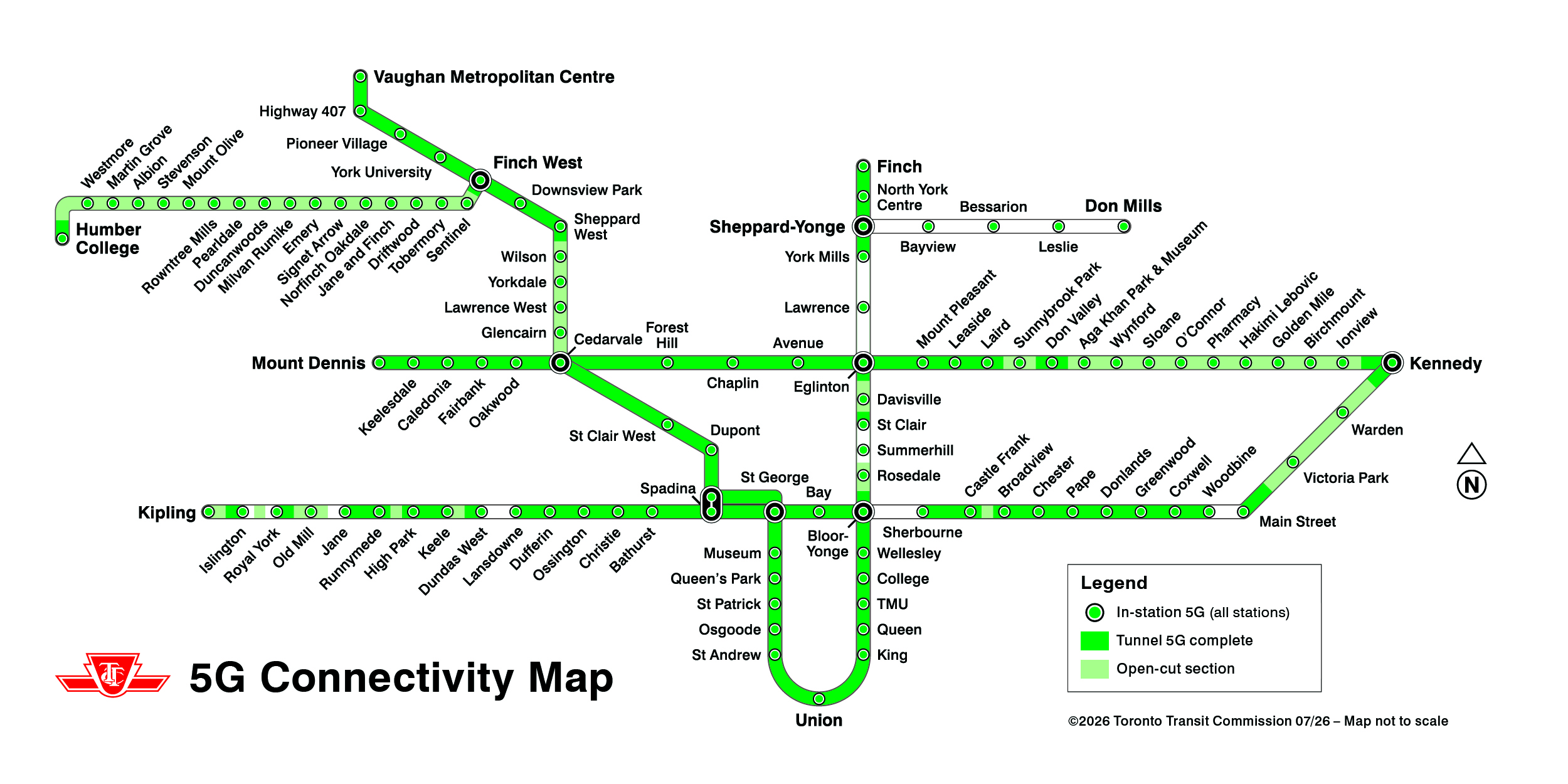 TTC 5G Connectivity Map