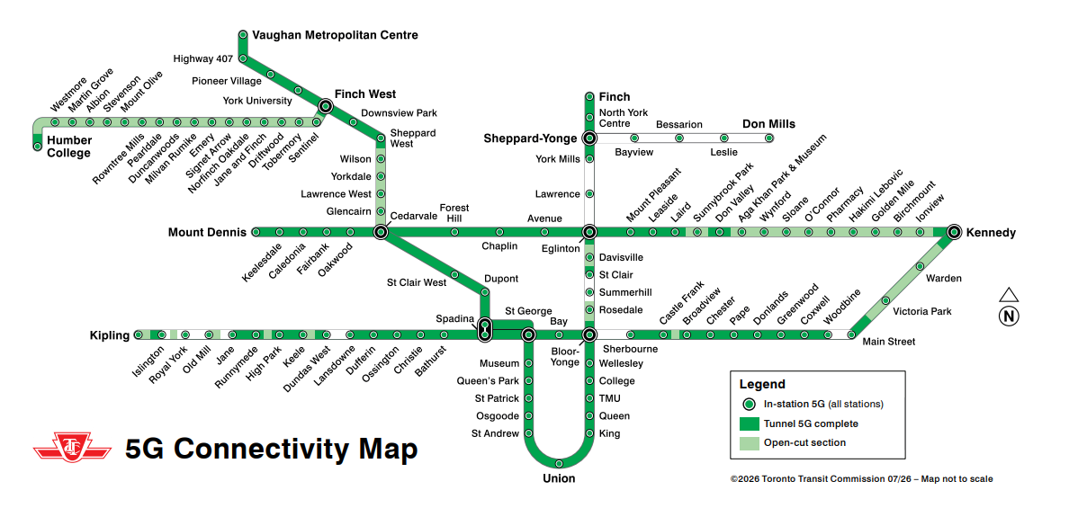 TTC 5G Connectivity Map