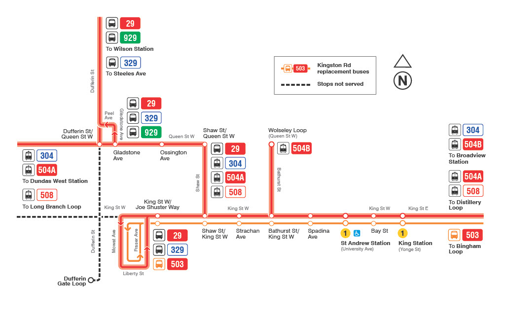 Map of route diversion