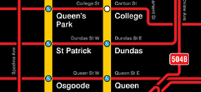 Streetcar Route 505 Dundas Eastbound