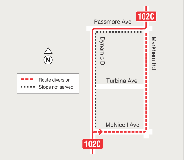 Map of route diversion