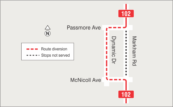Map of route diversion
