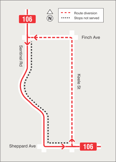Map of route diversion