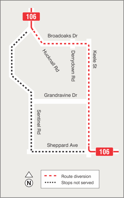 Map of route diversion