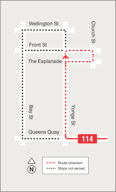 Map of route diversion