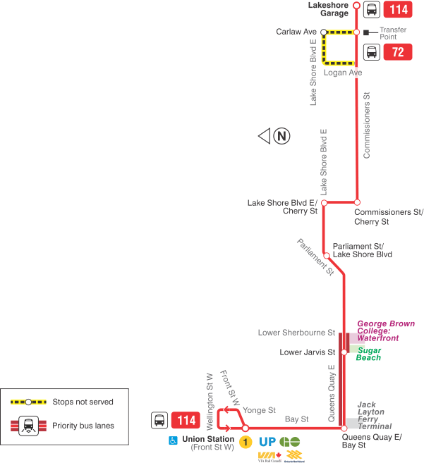 Map of route diversion