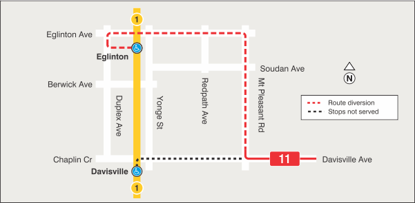 Map of route diversion