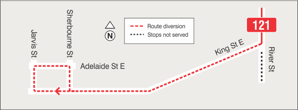 Map of route diversion