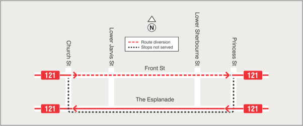 Map of route diversion