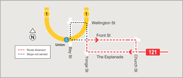 Map of route diversion