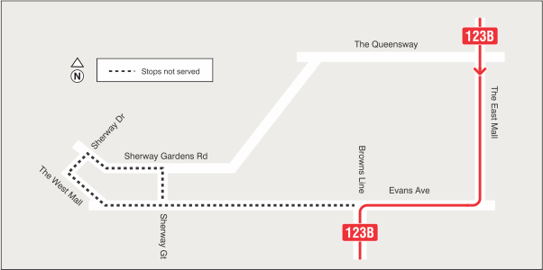Map of route diversion
