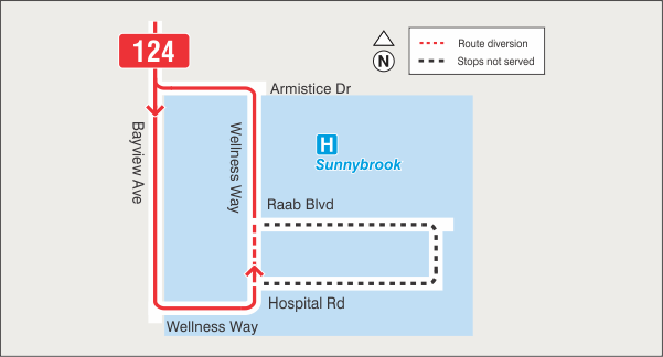 Map of route diversion