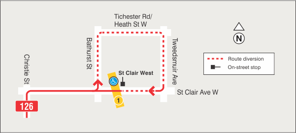 Map of route diversion