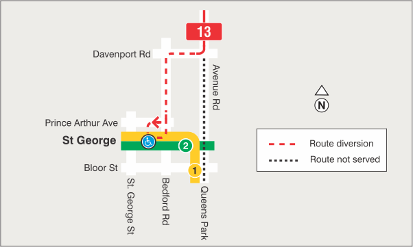 Map of route diversion