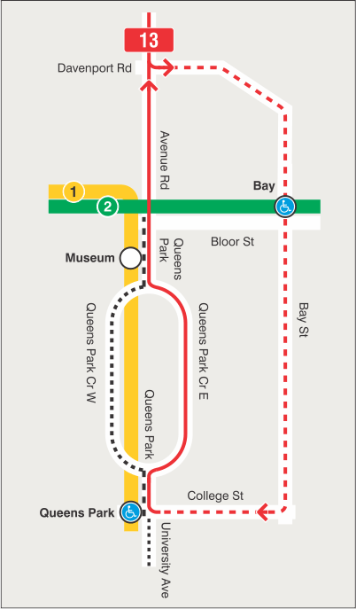 Map of route diversion