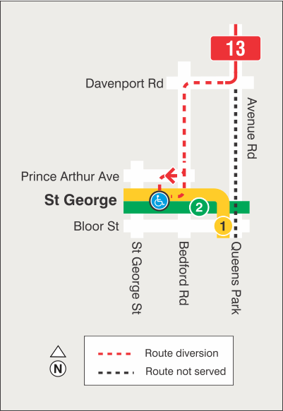 Map of route diversion