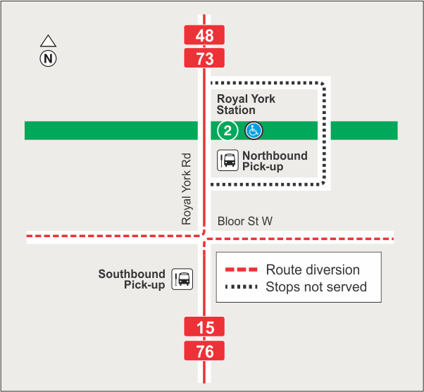Map of route diversion