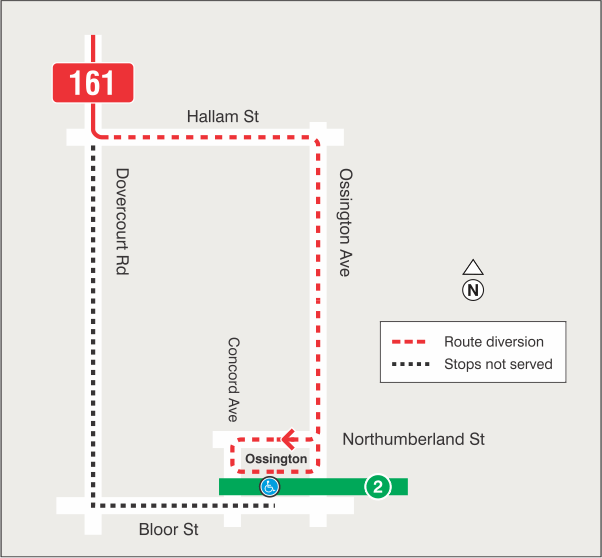 Map of route diversion