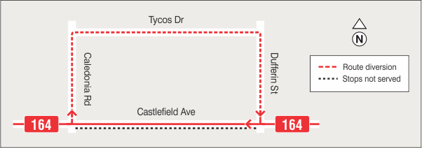 Map of route diversion