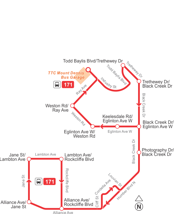 Map of route diversion