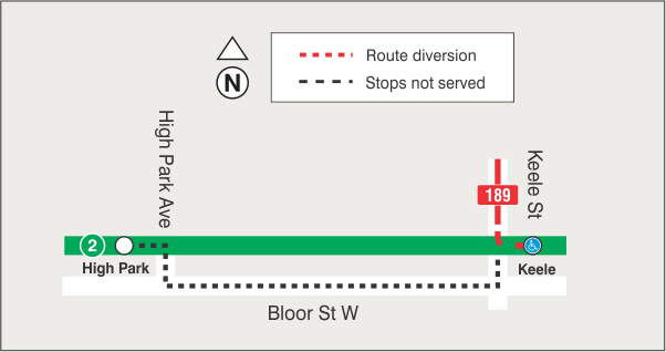 Map of route diversion