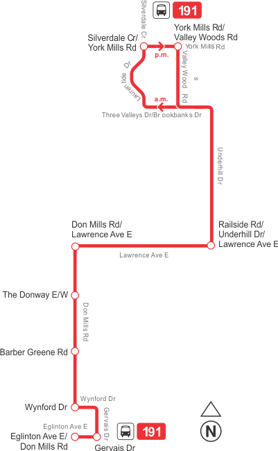 Map of route diversion