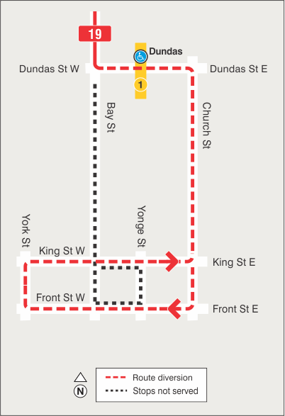 Map of route diversion