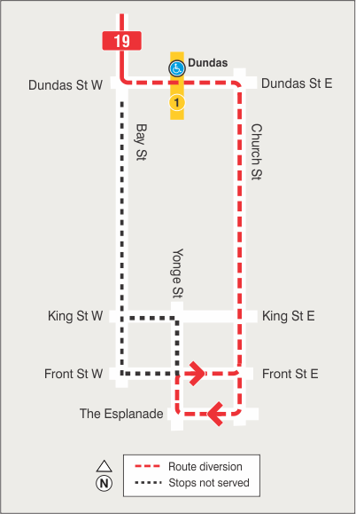 Map of route diversion