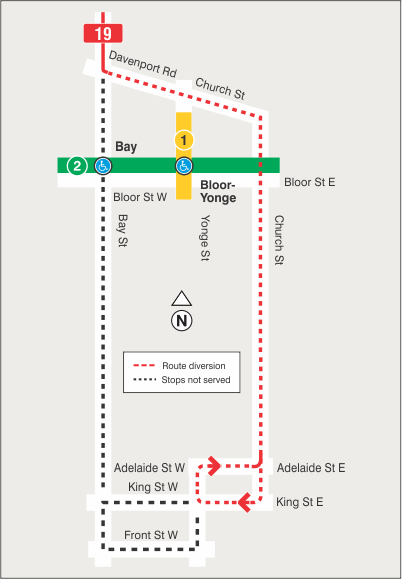 Map of route diversion