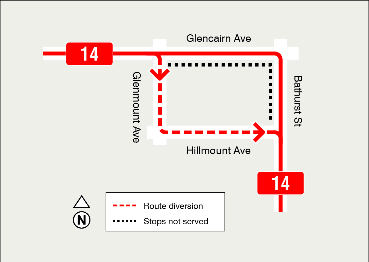 Map of route diversion