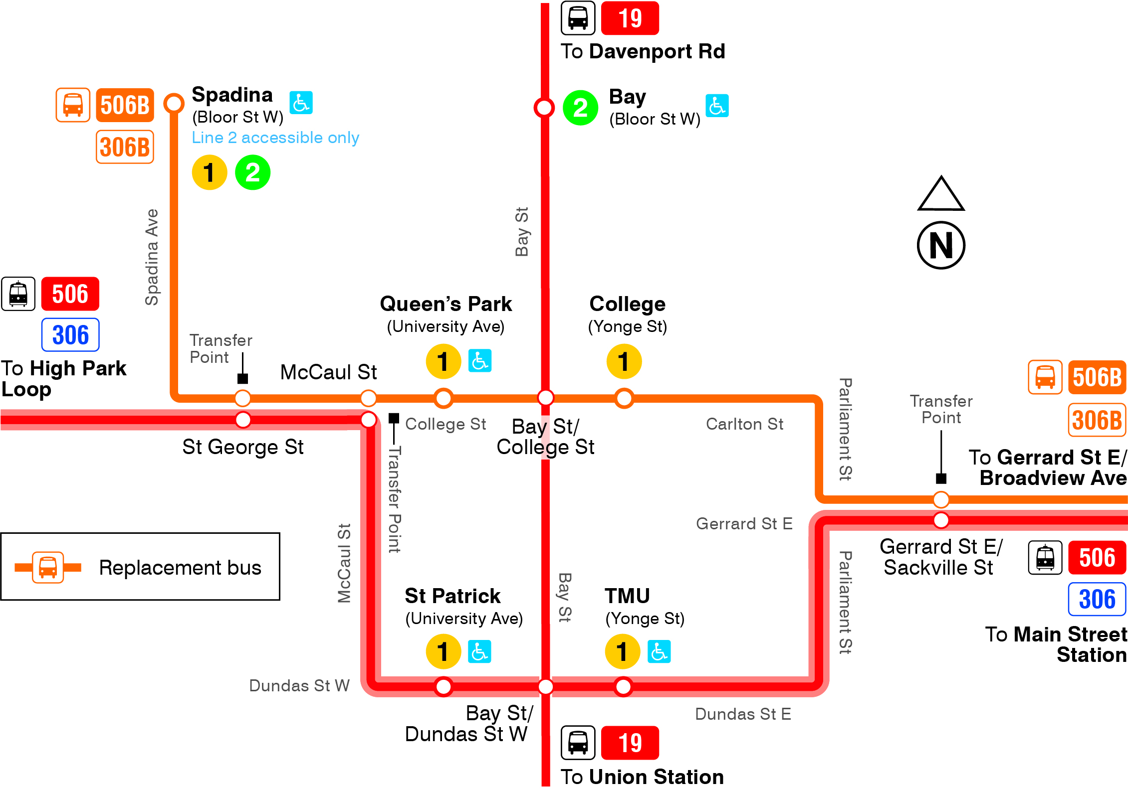 Map of route diversion