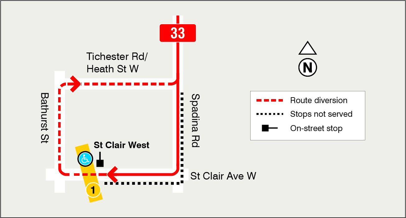 Map of route diversion