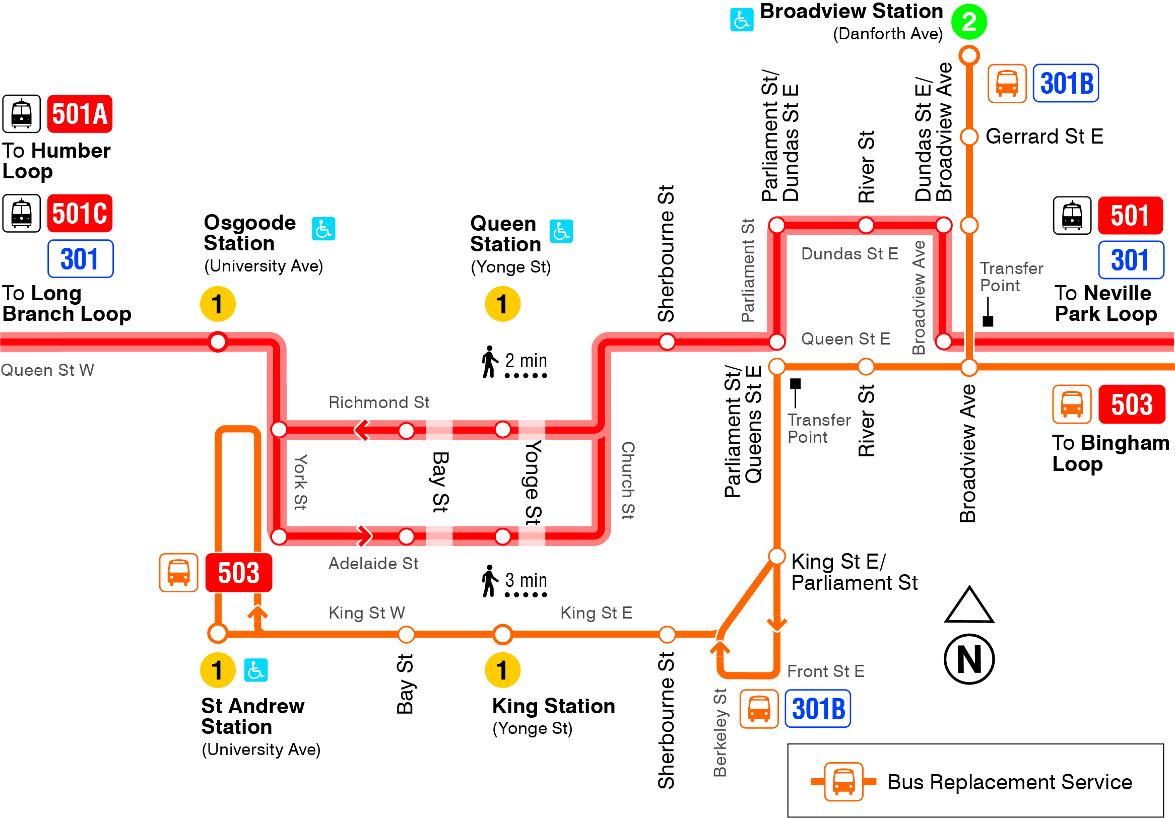 Map of route diversion