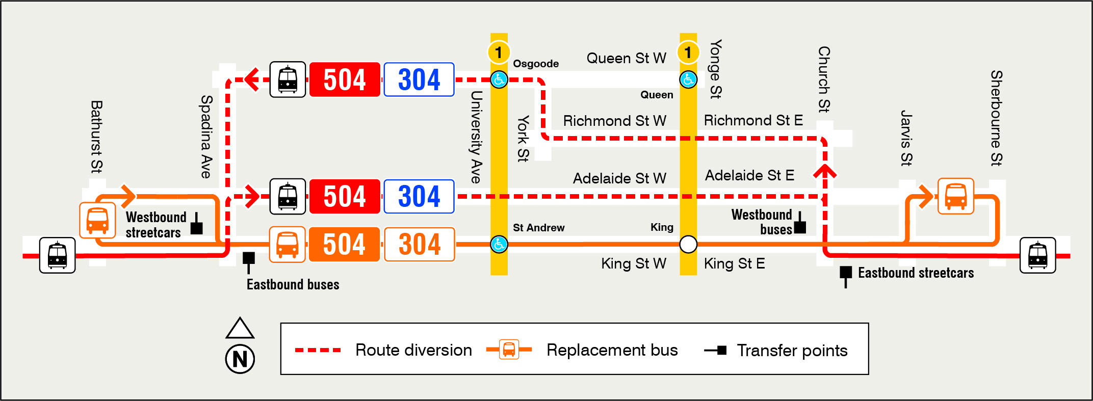 Map of route diversion