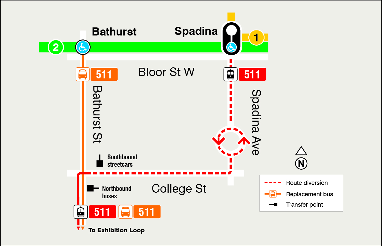 Map of route diversion