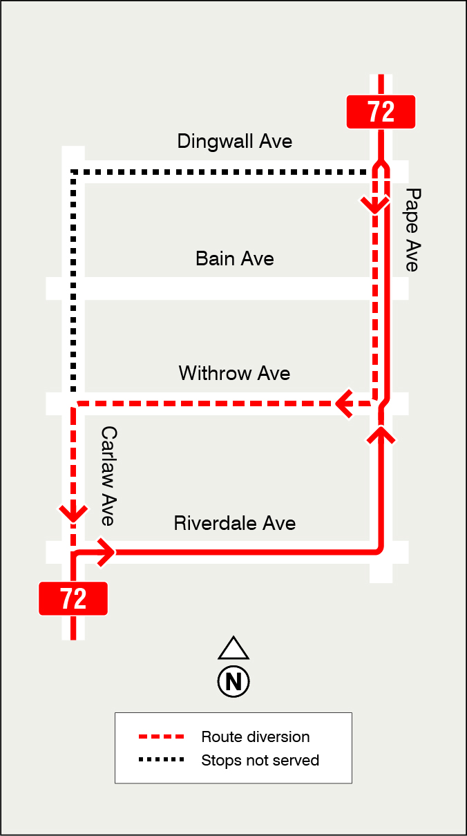 Map of route diversion