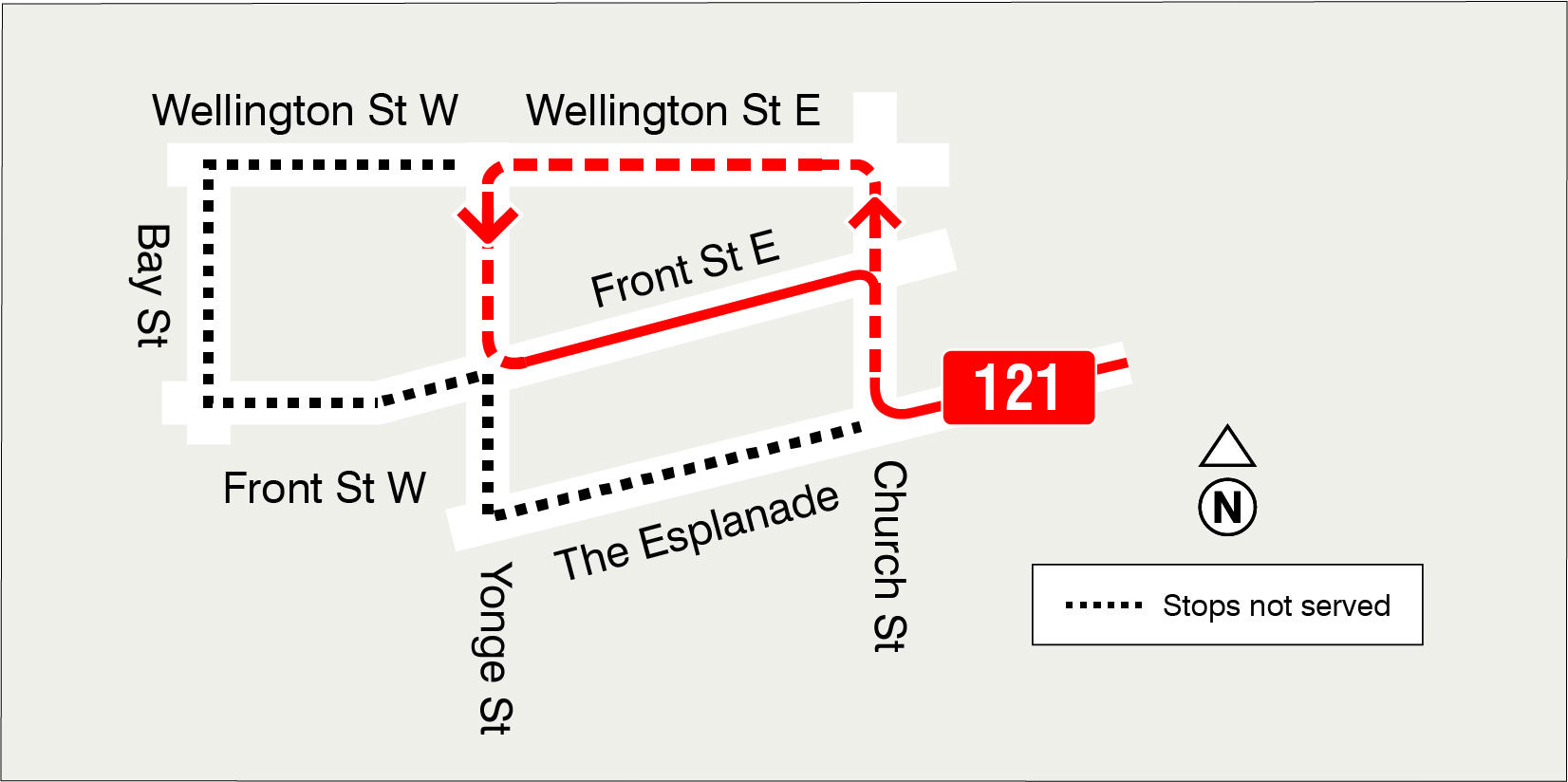 Map of route diversion