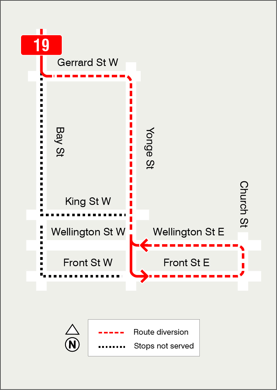 Map of route diversion