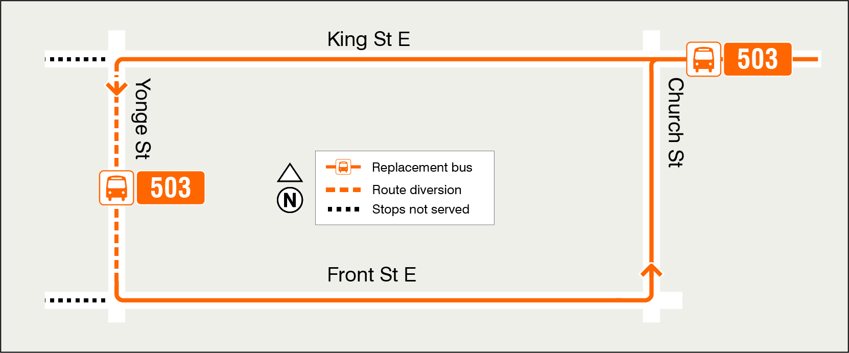 Map of route diversion