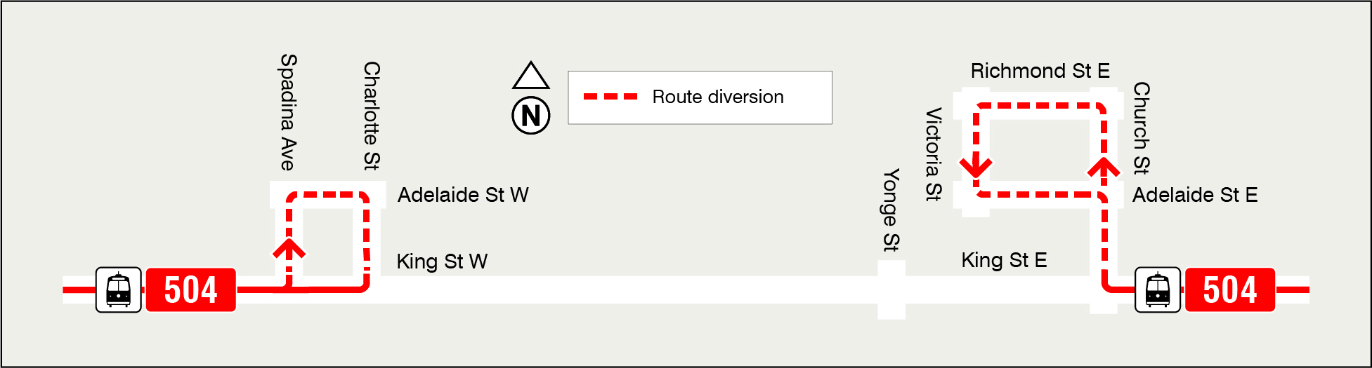 Map of route diversion