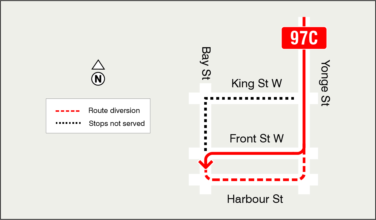 Map of route diversion
