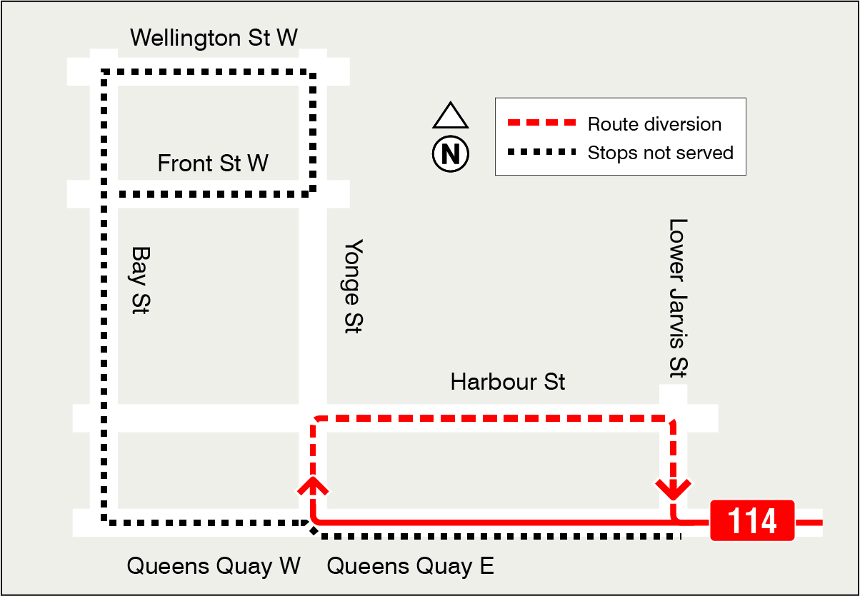 Map of route diversion