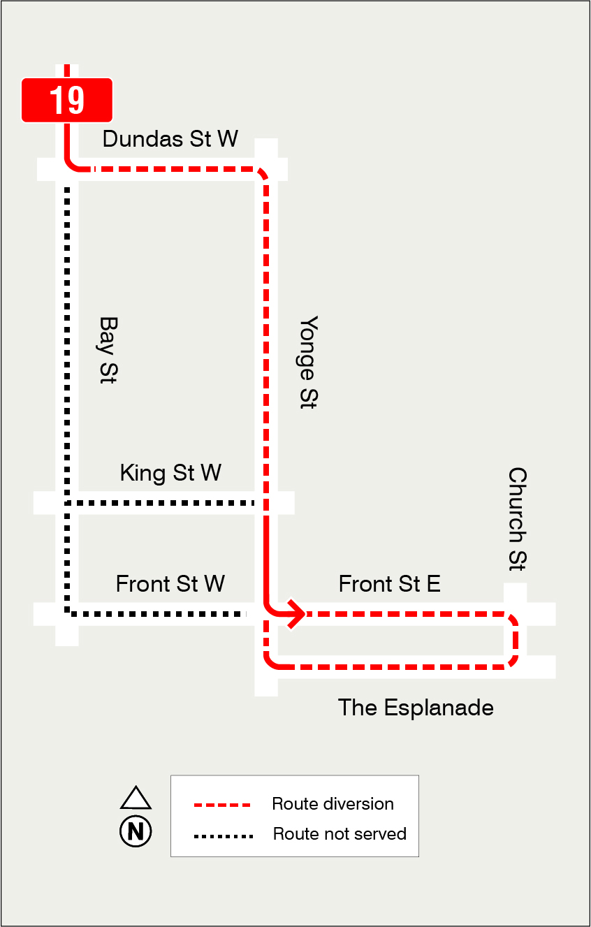 Map of route diversion