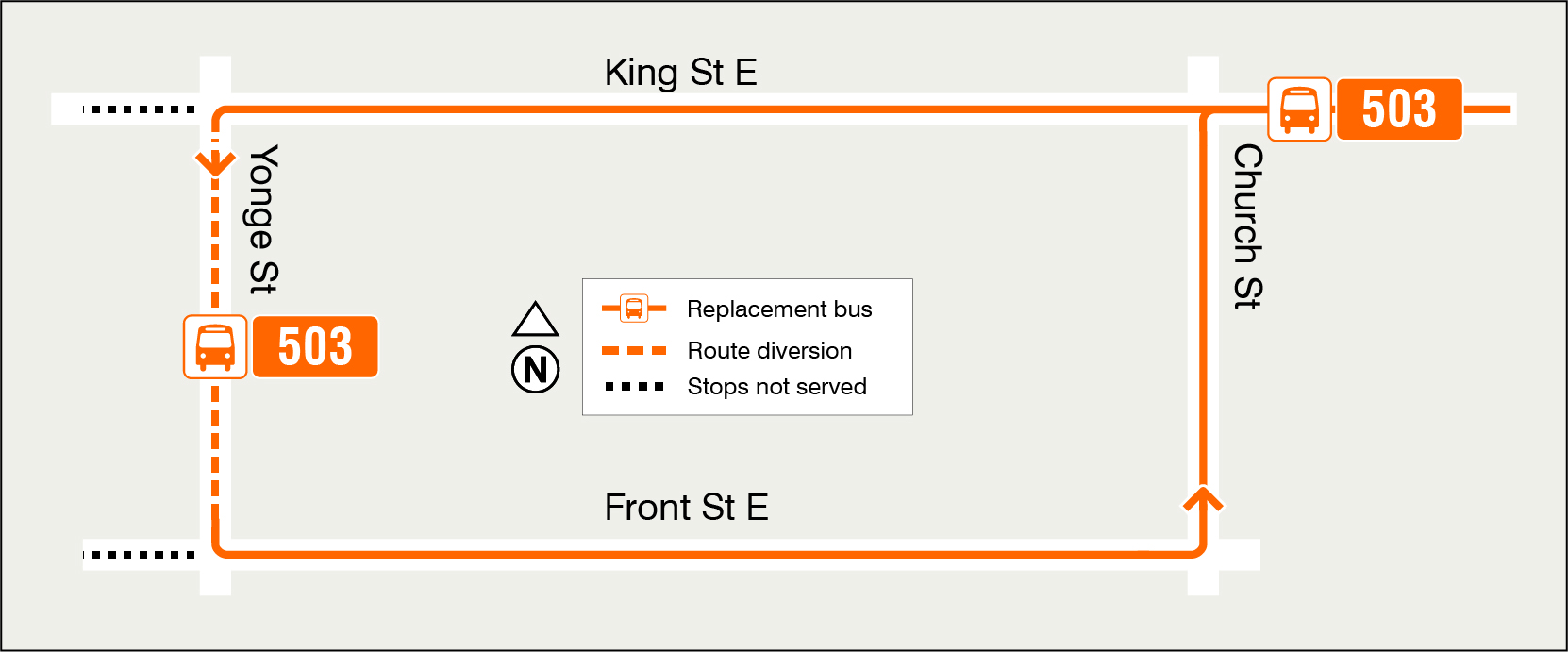 Map of route diversion